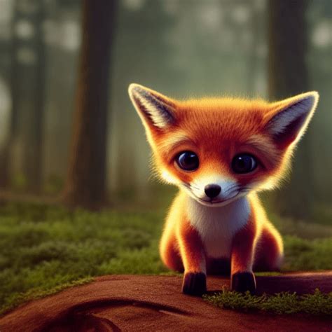 Tiny Cute Adorable Baby Fox Creative Fabrica