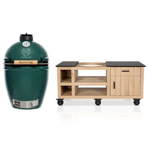 Big Green Egg Large Fraaii Tafel Eikenhout Classic I Bbq Green Egg