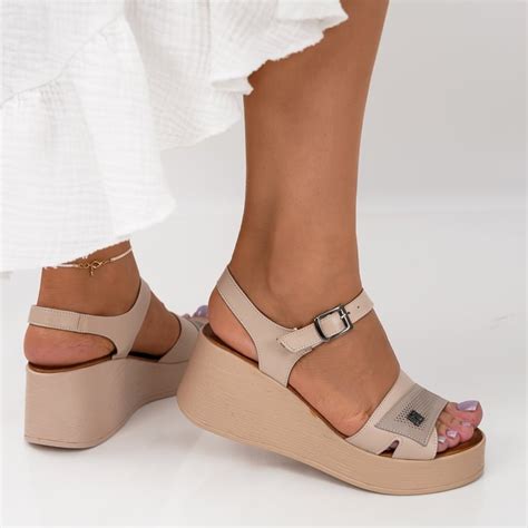 Сандали естествена кожа Imala Nude