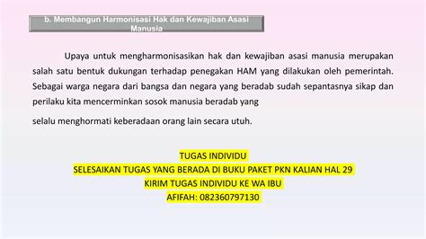 Harmonisasi Hak Dan Kewajiban Asasi Manusia Dalam Perspektif Pancasila Ppt