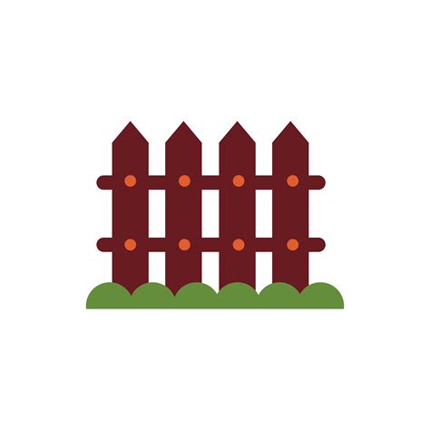 fence wooden farm flat style 2660671 Vector Art at Vecteezy