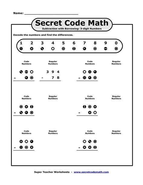 Secret Message Math Worksheets