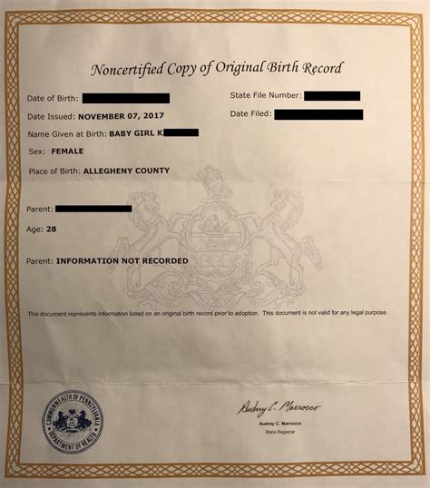 How to Request a Certified Pennsylvania Birth Certificate 13