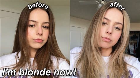 Hair Transformation From Brunette To Blonde Youtube