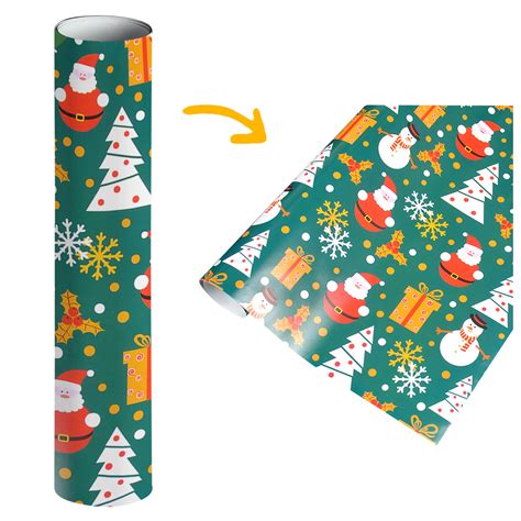 Voss 1pcs 75cmx51cm 411 Square Feetsingle Sided Christmas Wrapping