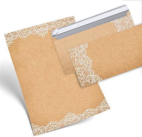 Logbuch Verlag Set Briefpapier Kraftpapier Beige Wei Blatt