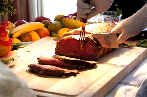 Beef Option Top Sirloin Carving Station Brandys Ivory Plum Wedding