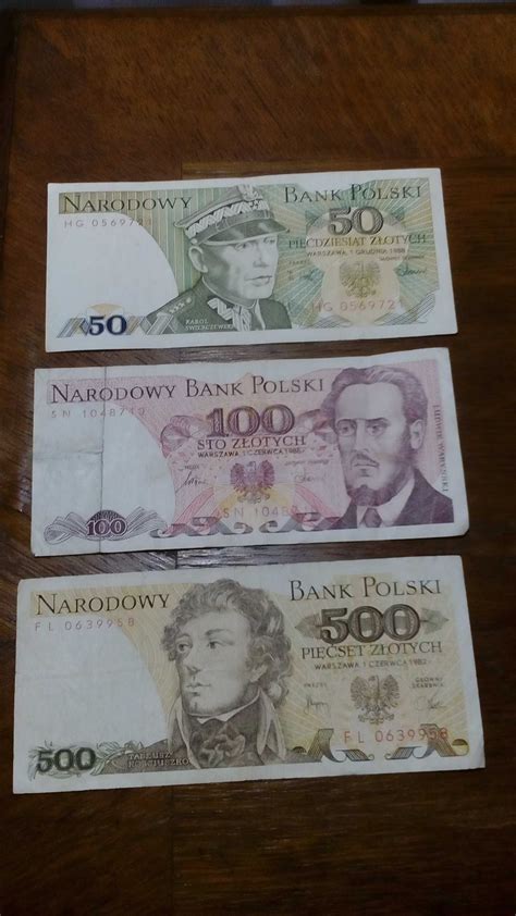 Trzy Banknoty Z Okresu PRL Borzykowo OLX Pl