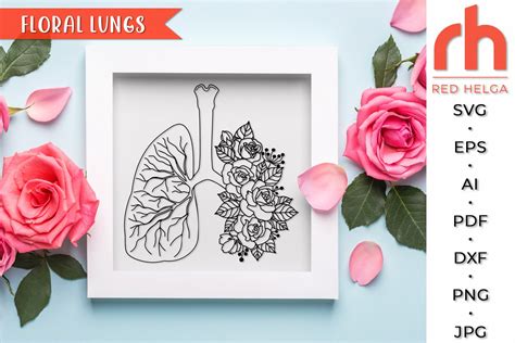 Digital Drawing Illustration Art Collectibles Human Lung Silhouette