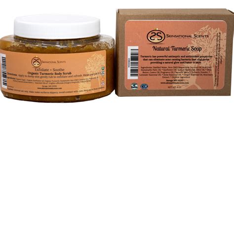 Turmeric Face And Body Scrub And Soap Combo For Healthy And Glowing Skin