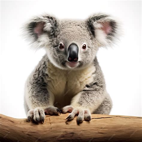 Premium AI Image | a koala with a black nose and a black nose and a ...