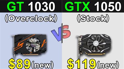 GT 1030 OC VS GTX 1050 New Games Benchmarks YouTube