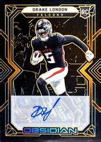 Drake London 2022 Obsidian 112 Rookie Autographs Electric Etch