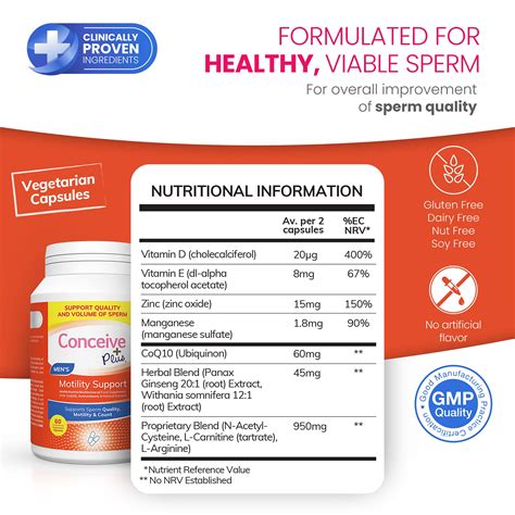 Buy Conceive Plus Motility Supplement For Men Vitamin E Zinc