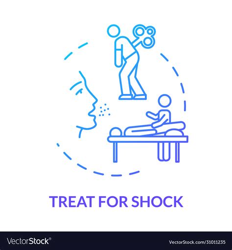 Shock treatment concept icon injury first aid Vector Image