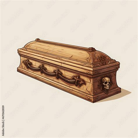 Cartoon coffin illustration Stock Illustration | Adobe Stock