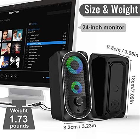 Njsj Computer Speakers Usb Powered Pc Speaker W Stereo Desktop