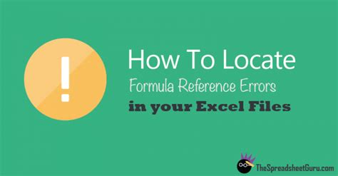 Fix Excel Found A Problem With Formula References In This Worksheet