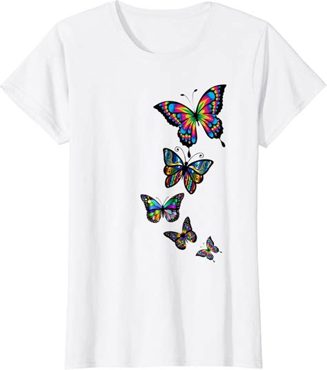 Womens Butterfly T Shirt For Women Cute Colorful Butterfly Shirts T