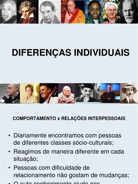 Como Podem Ser As Diferenças Individuais - Diferenças Individuais e Personalidade | PDF | Motivação | Motivacional