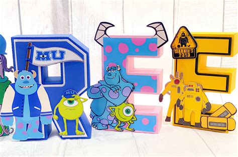 Monsters Inc Theme 3D Letters Monsters Inc Theme Monsters - Etsy