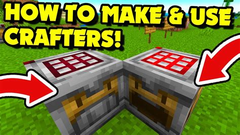 How To Make And Use Crafters In Minecraft Basic Auto Crafter