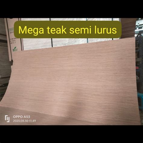 Jual Triplek Mega Teak Semi Lurus Mm X Cm Fancy Wood Plywood