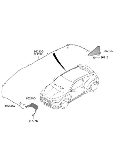 96210 K9600 MZH Genuine Hyundai Antenna Assembly Combination