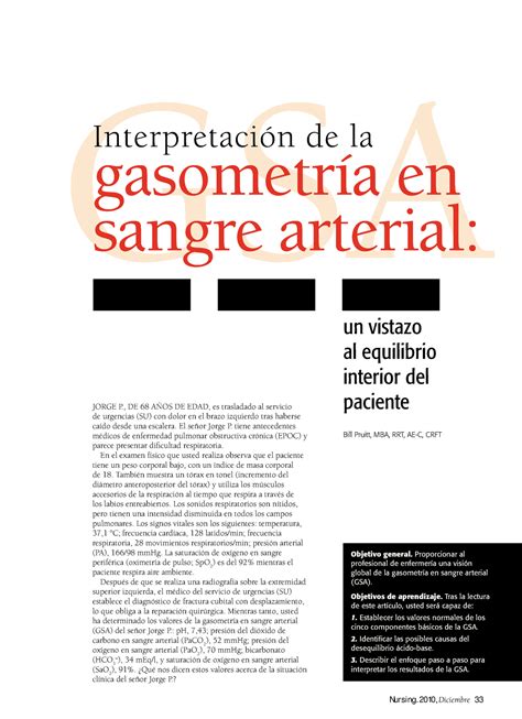 Gasometr A Arterial Alcalosis Y Acidosis Metabolica Respiratoria