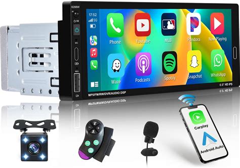 6 9 Pouces Autoradio Bluetooth 1 Din avec Écran Tactile sans Fil Apple