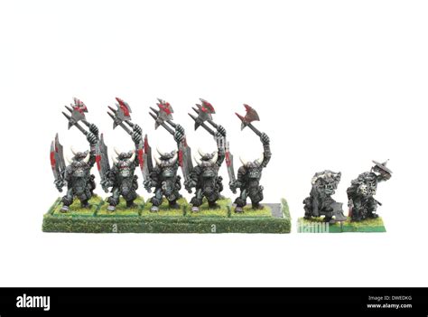 Warhammer Orcs And Goblins Nine Old Style Black Orcs With Two Hand