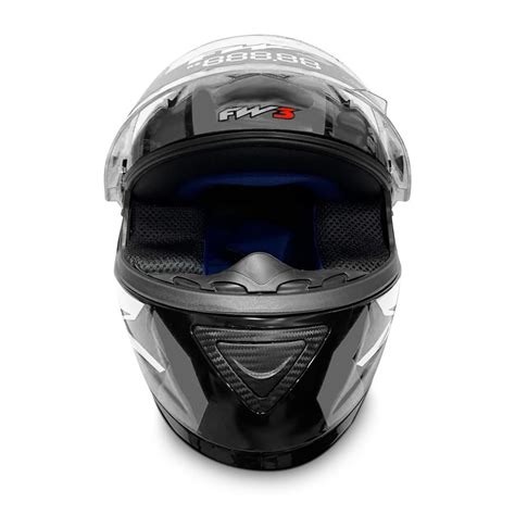 Capacete FW3 GTX FOX Preto Grafite C Viseira Solar