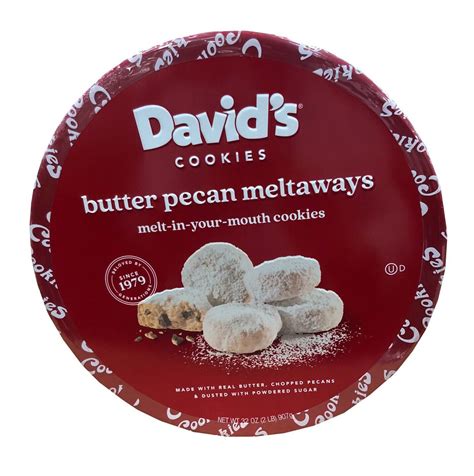 David E S Cookies Butter Pecan Meltaways Tin Oz For