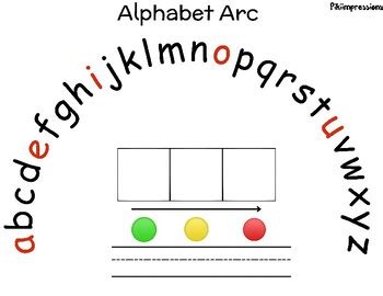 Alphabet Arcs With Elkonin Boxes Uppercase Lowercase And Anchor Letters