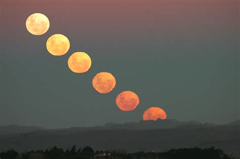 starry night photography full moon rising