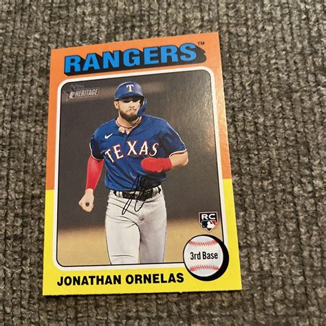 Topps Heritage Jonathan Ornelas Rookie Texas Rangers Ebay