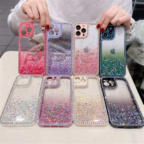 Capa Capinha Glitter Transparente Iphone Puls Puls Xr Pro