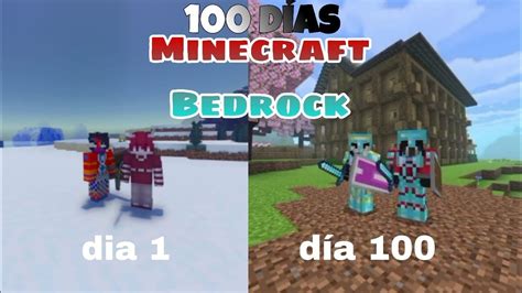 Intentando Sobrevivir 100 Días En Minecraft Bedrock Youtube