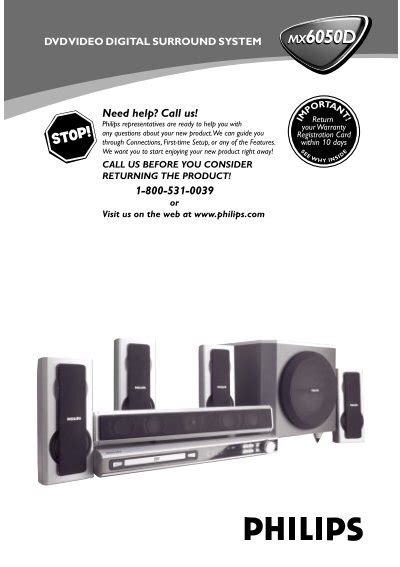 Philips DVD home theater system - User manual - AEN