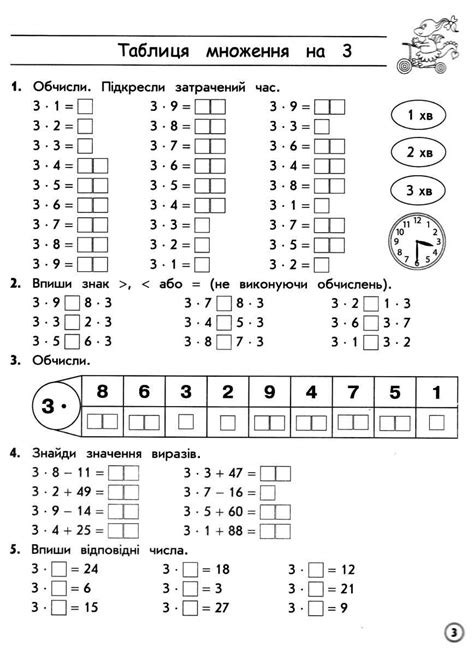 тренажер з математики 3 клас таблиця множення та ділення чисел 1 9 А