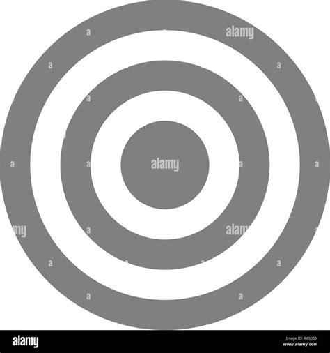 Target Sign Medium Gray Simple Transparent Isolated Vector