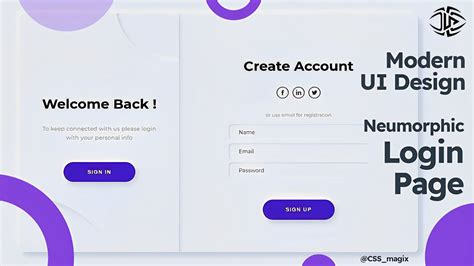 Neumorphism Login Form With Html Css Js Modern Ui Design Step By