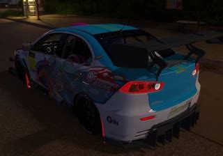 2008 Mitsubishi Lancer Evolution X With Racing Miku 2016 Itasha GTA SA