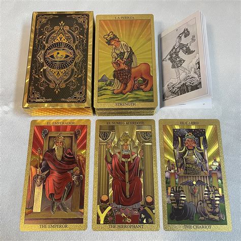 Cartas De Tarot En Papel De Aluminio Baraja De Adivinaci N Para