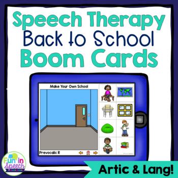 Digital Speech Therapy Boom Cards For Back To School By Fun In Speech