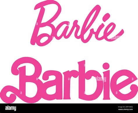 Barbie Pink Vintage Logo Vector Illustration On White Background Stock