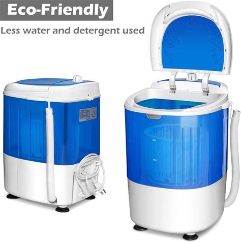 Costway Portable Mini Washing Machine With Spin Dryer Washing Capacity 55lbs Electric Compact