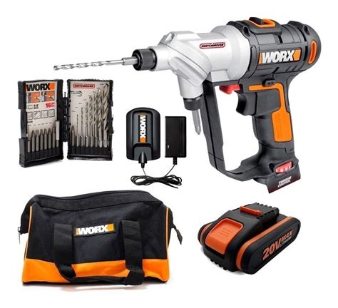 Furadeira Parafusadeira Bateria 20v Wx176 Worx Bivolt Kit Mercado Livre