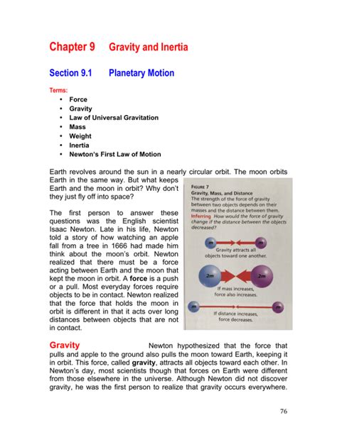 Chapter 9 Gravity and Inertia