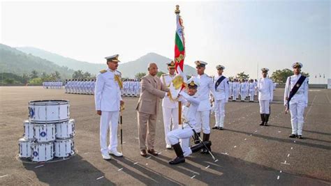 Presidents Colour Awarded To Indian Naval Academy Latest News India